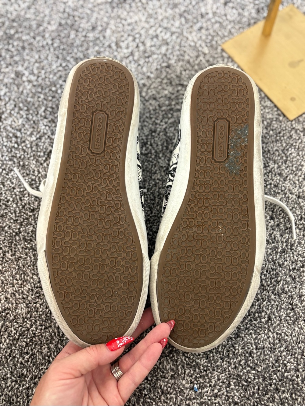 Coach Barrett signature Canvas Logo Print Low Top Sneakers - Picture 6 of 10